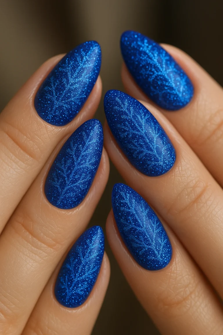 40+ Stunning Blue Winter Nail Ideas